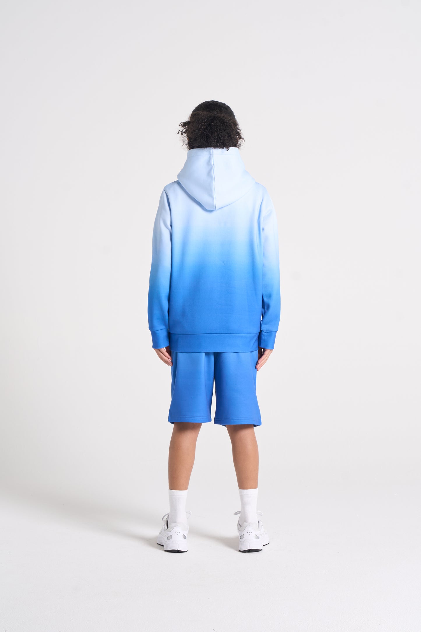 Hype Boys Blue Fade Hoodie & Shorts Set