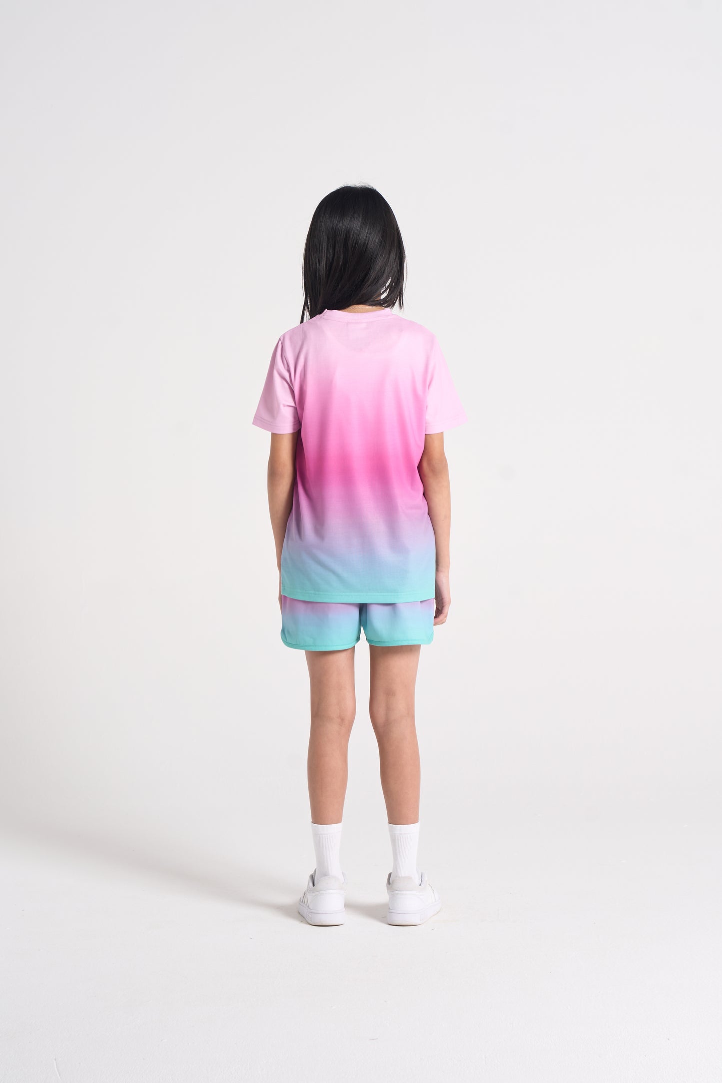 Hype Girls Pink/Mint Sundae Fade Shorts