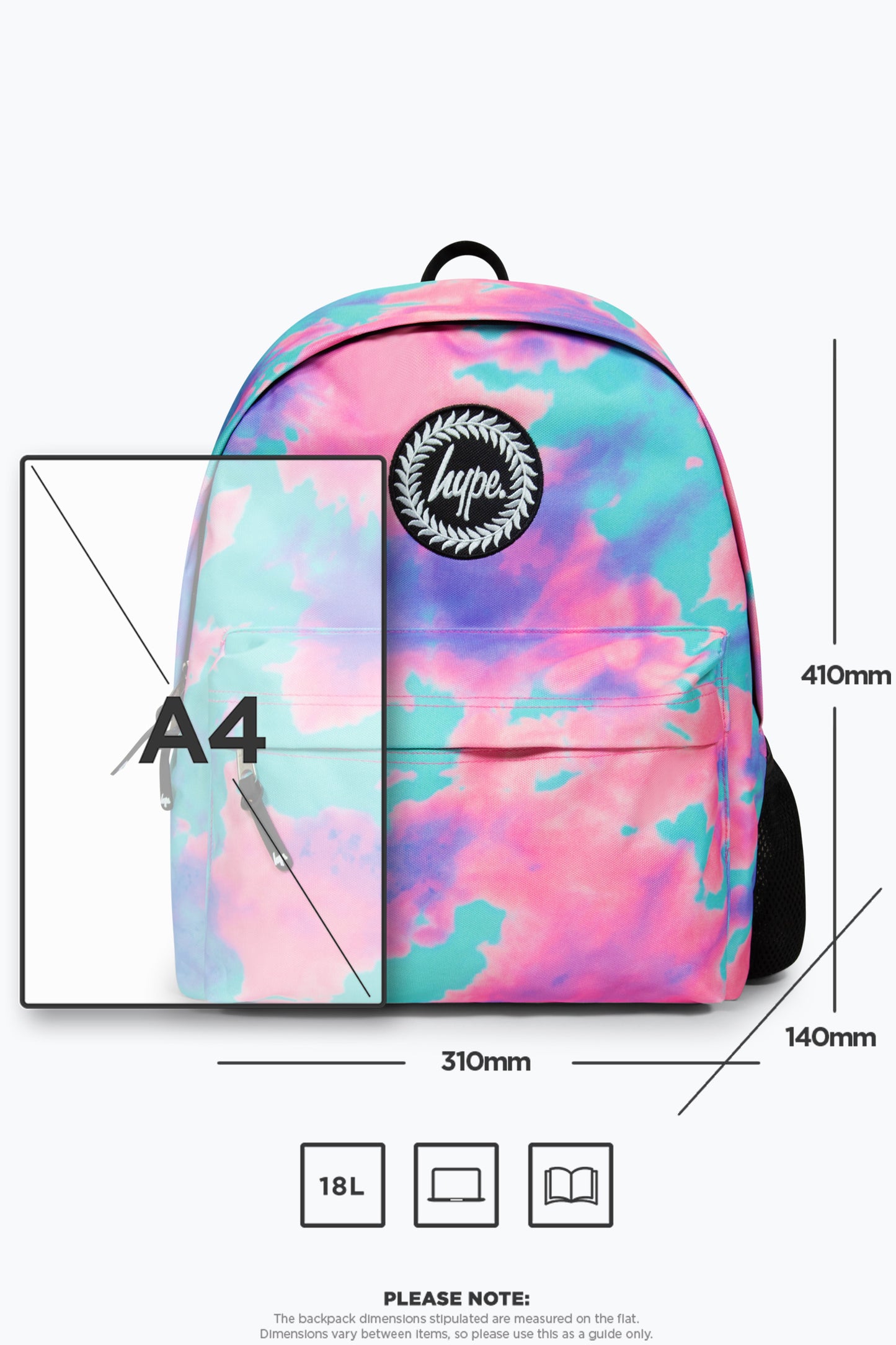 Hype Iconic Pink/Blue Dream Smudge Girls Backpack