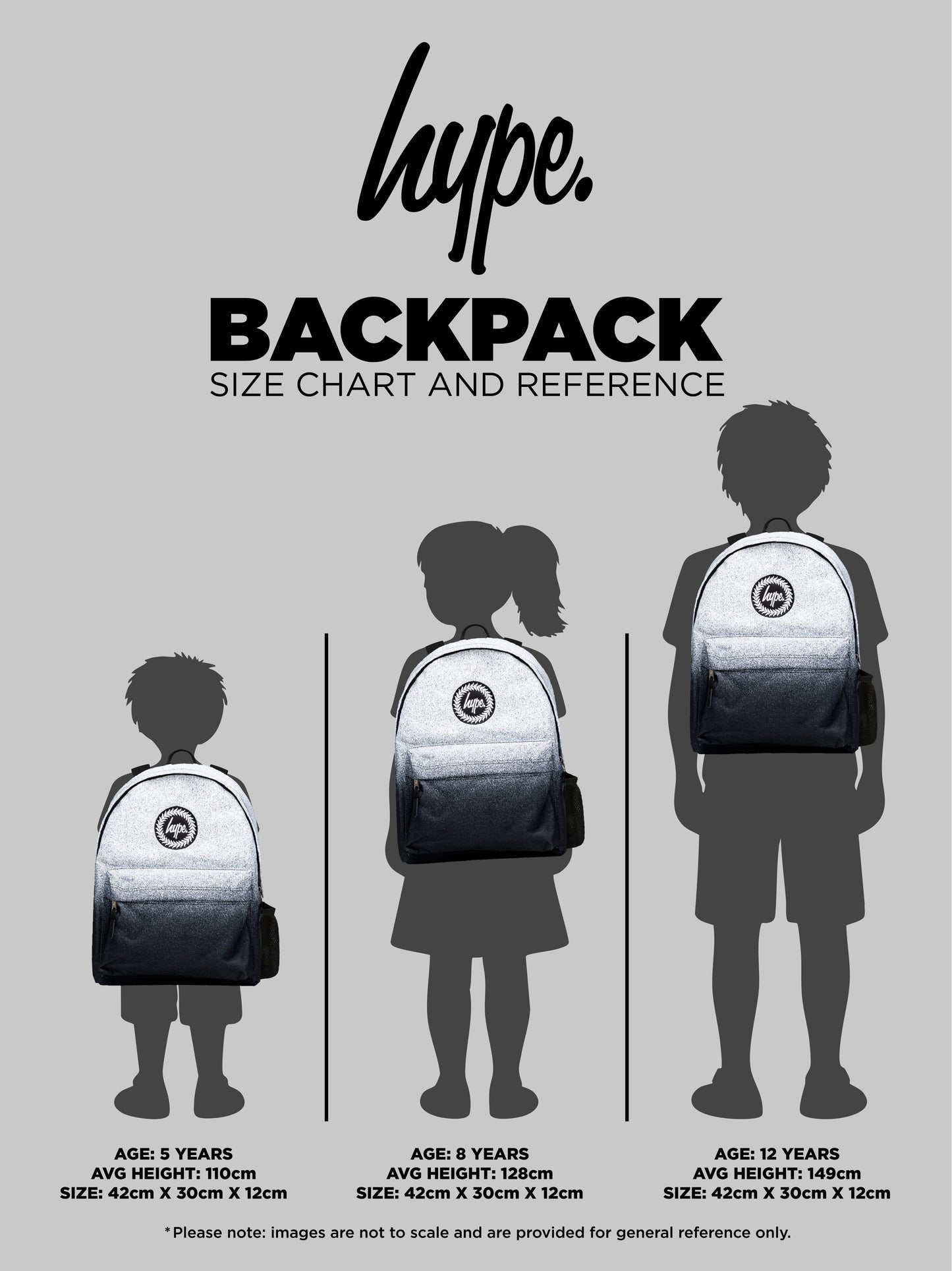 Hype Unisex Black Traveller Backpack