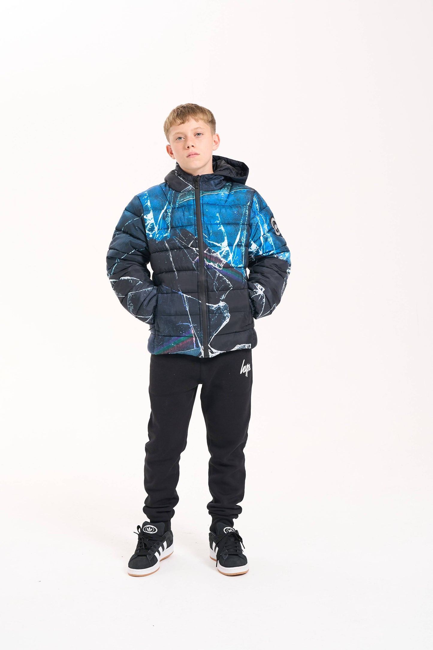 Hype Boys Black Smashed Padded Jacket