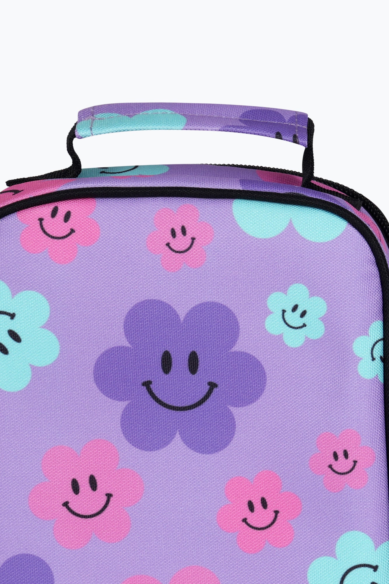 Hype Unisex Purple Happy Flowers Lunch Box