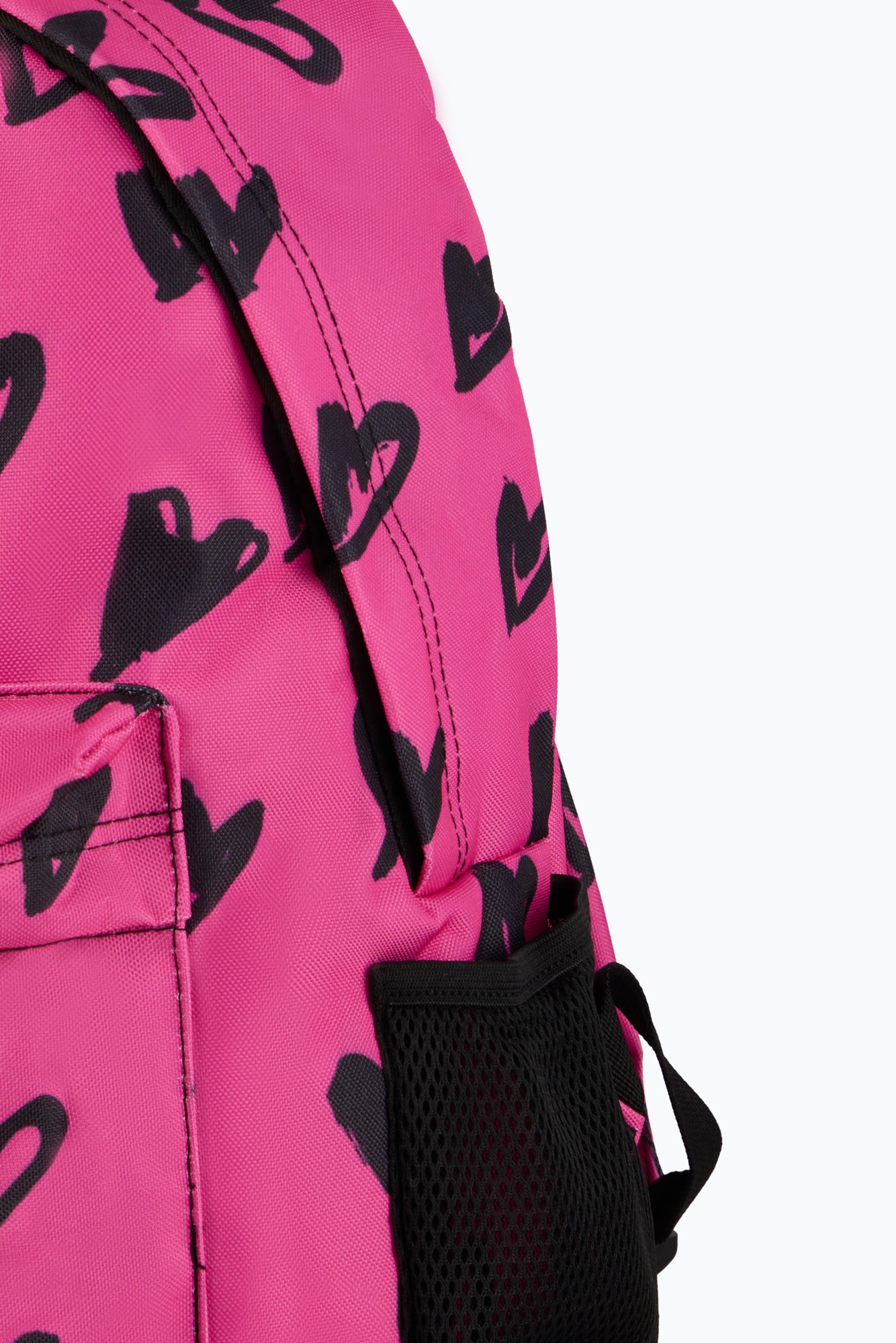 Hype Unisex Pink/Black Scribble Hearts Backpack