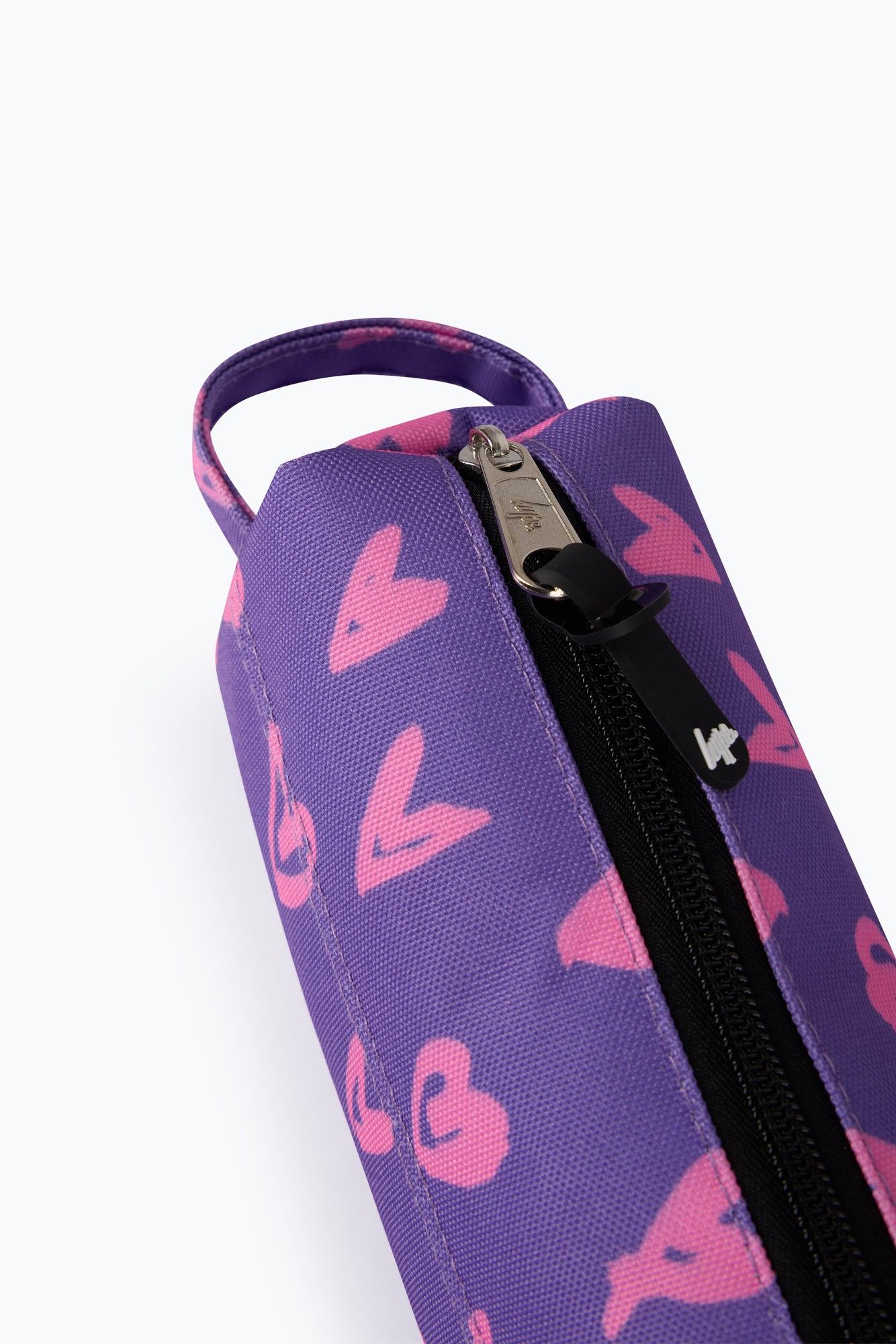Hype Unisex Purple/Pink Scribble Hearts Pencil Case