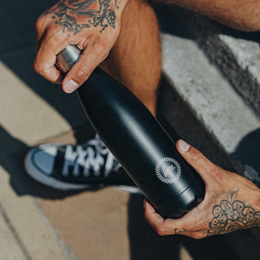 Hype black hydration water bottle