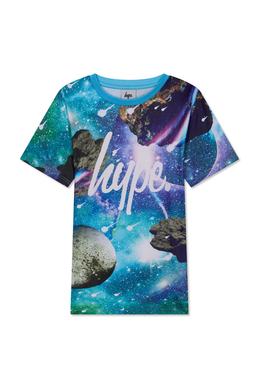 Hype Boys Blue Asteroid T-Shirt