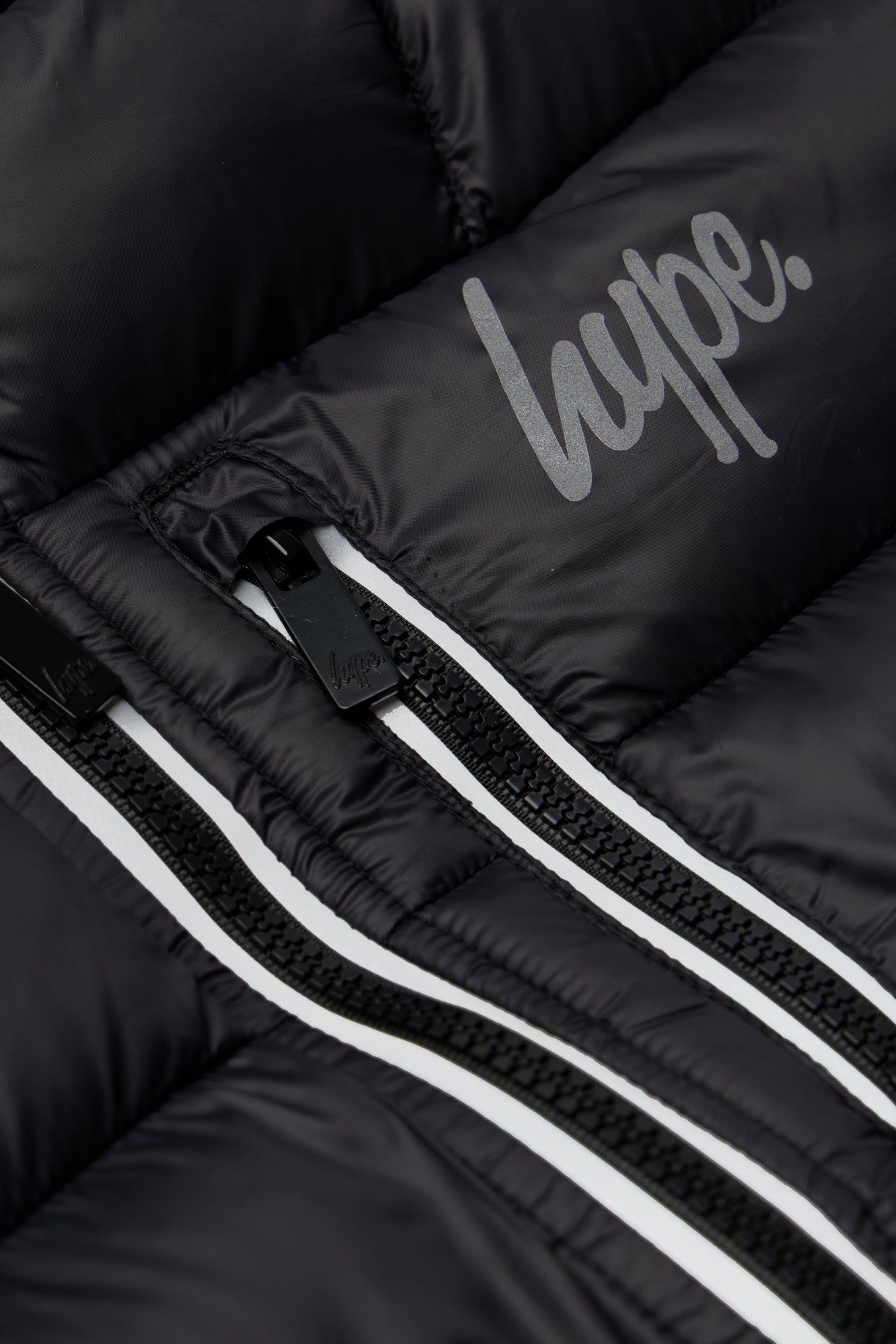 Hype Kids Black Padded Reflective Jacket