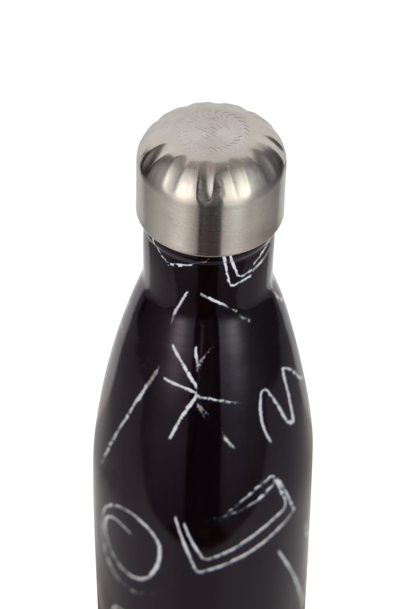 Hype Unisex Black Scribble Thermal Water Bottle