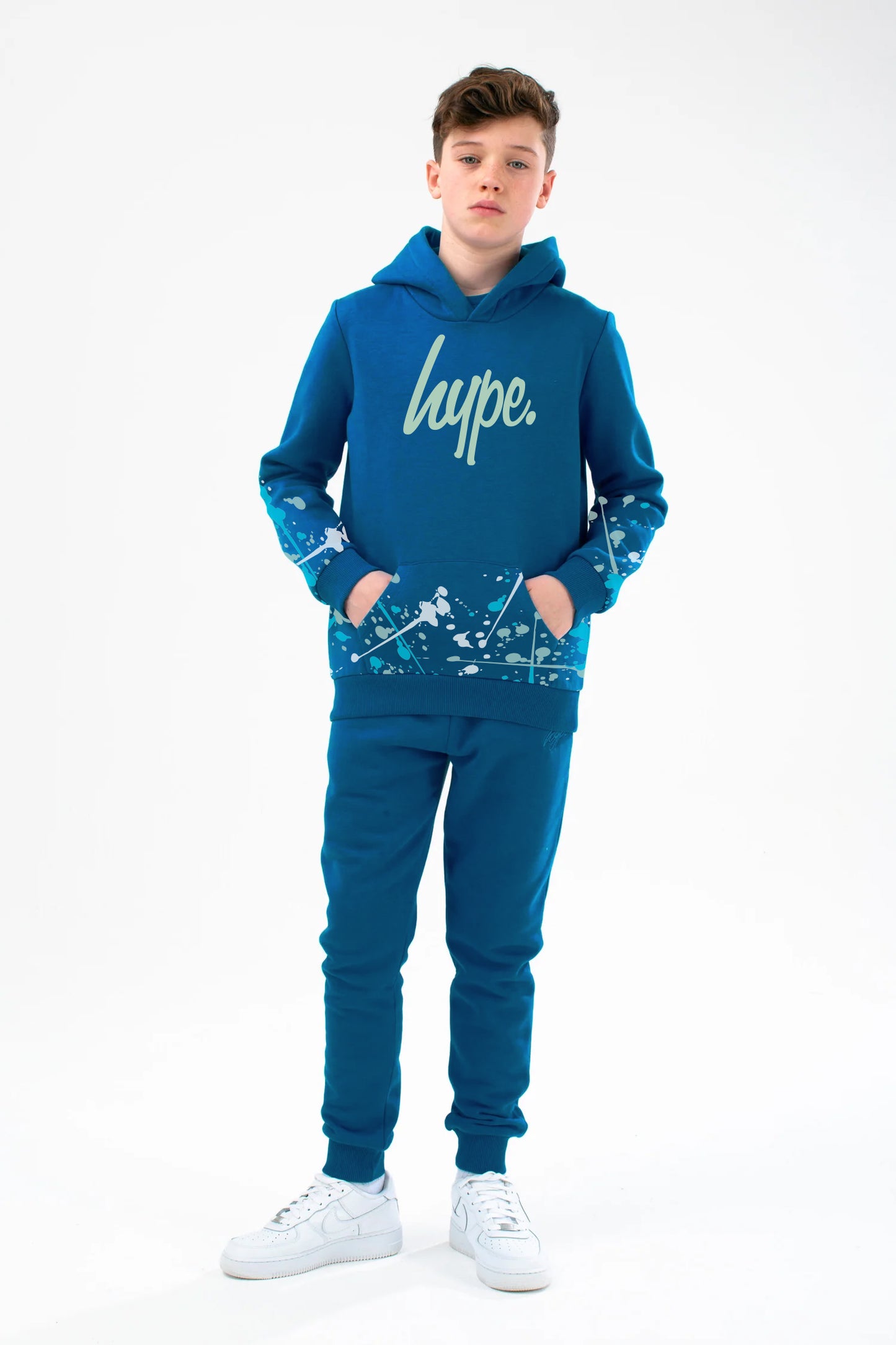 Hype Boys Blue Splat Hoodie