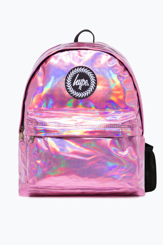 Hype Girls Iconic Pink Holographic Backpack