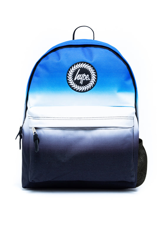 Hype Boys Iconic Blue/White/Black Fade School Backpack