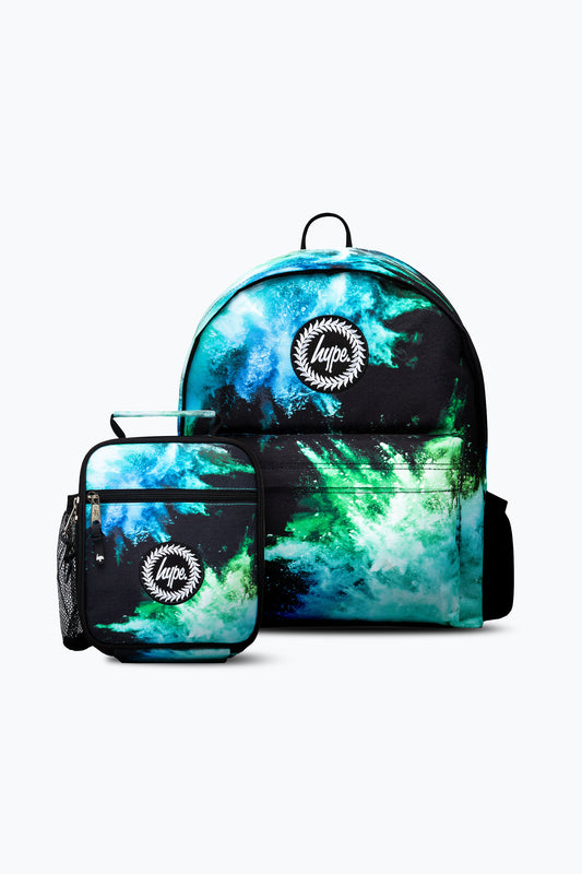 Hype Boys Blue/Green Chalk Dust Backpack & Lunch Bag Bundle