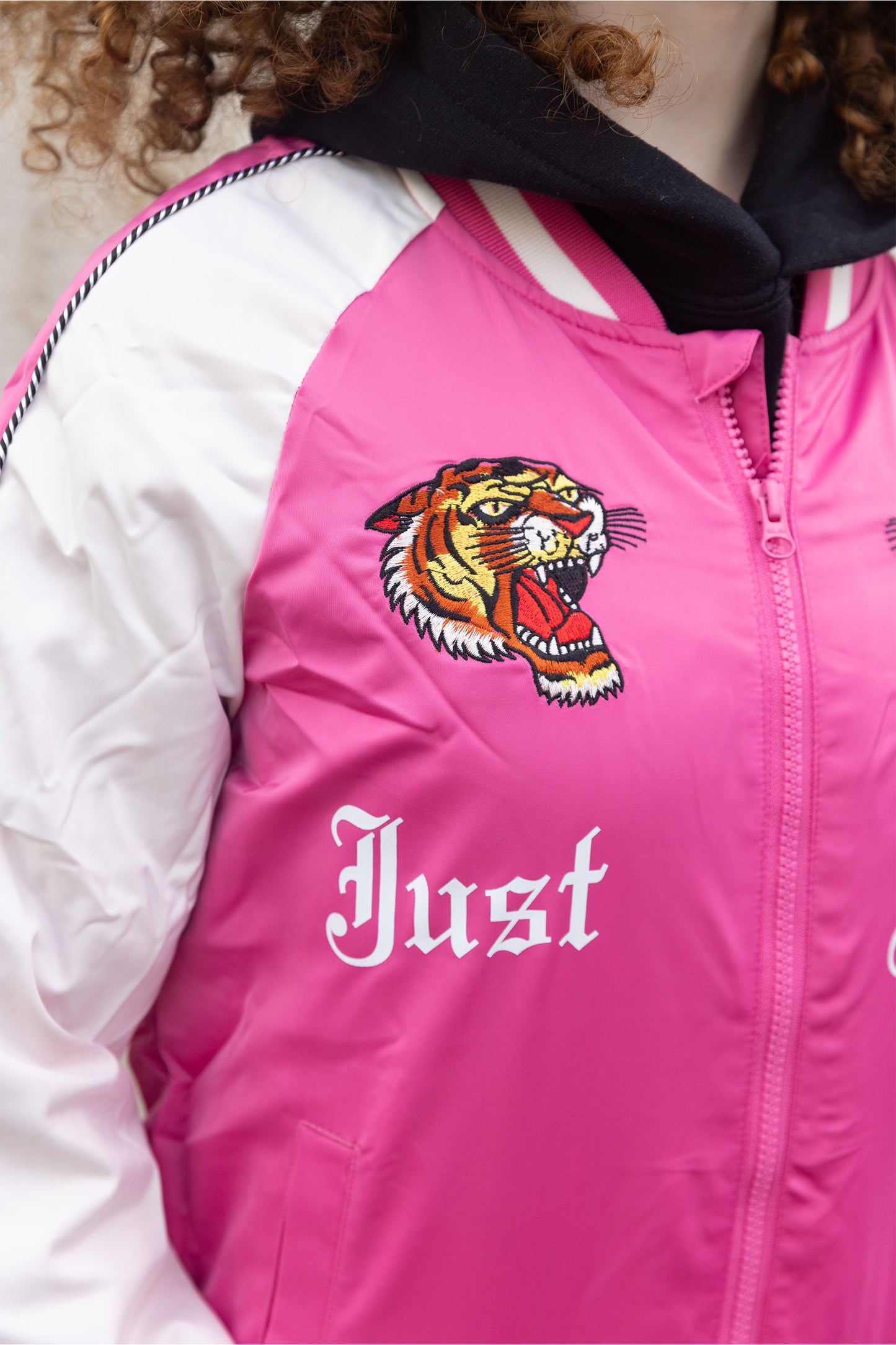 Hype X Ed Hardy Girls Pink Tiger Souvenir Jacket