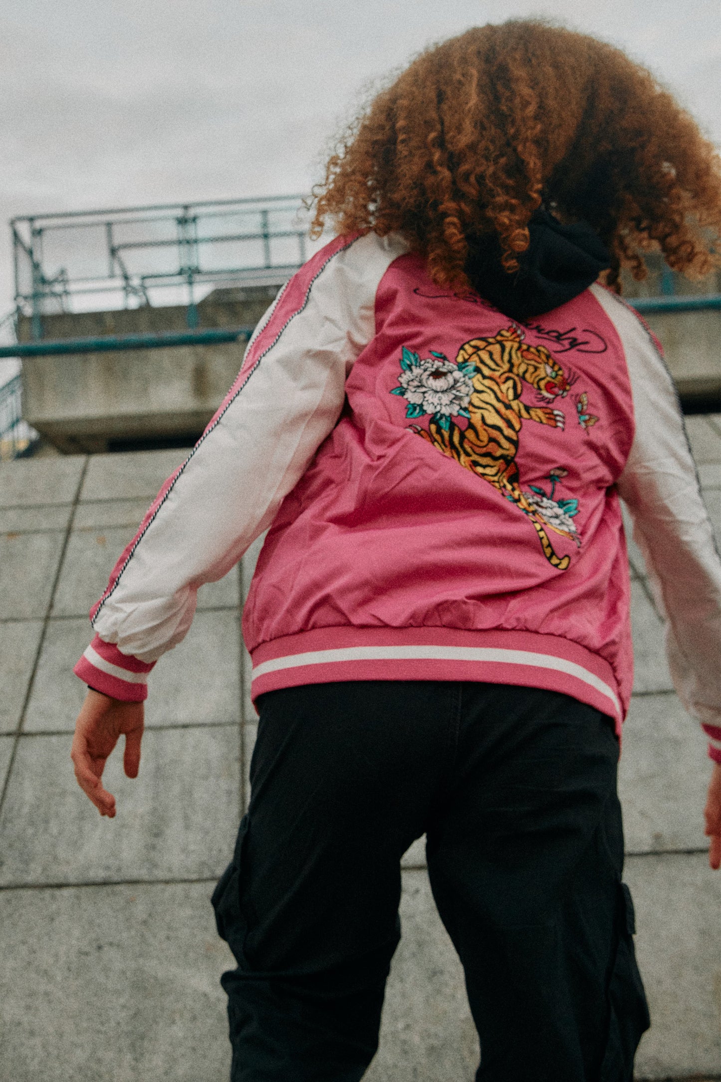 Hype X Ed Hardy Girls Pink Tiger Souvenir Jacket