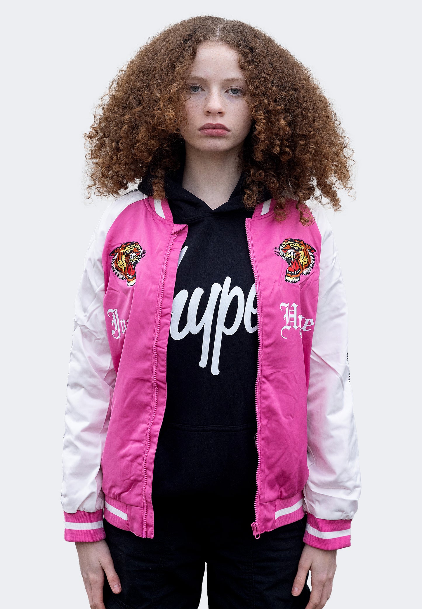 Hype X Ed Hardy Girls Pink Tiger Souvenir Jacket