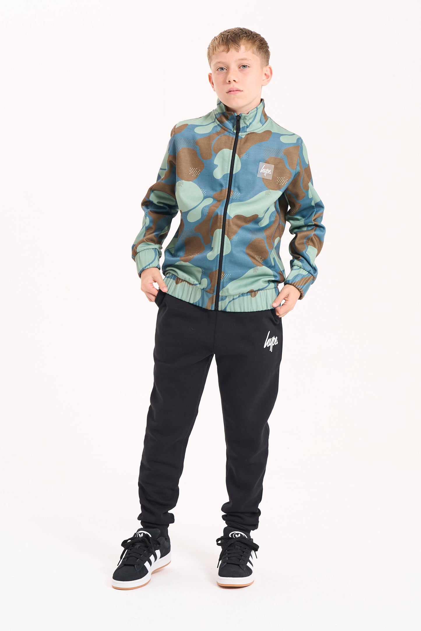 Hype Boys Contour Camo Zip Fleece