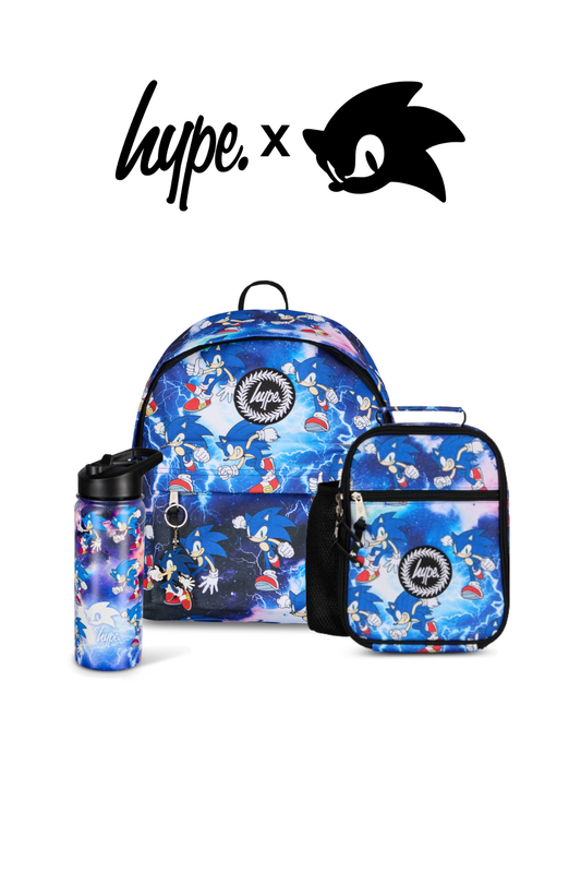 Hype x Sonic The Hedgehog™ Blue Sonic Backpack, Lunch Bag & Bottle Bundle