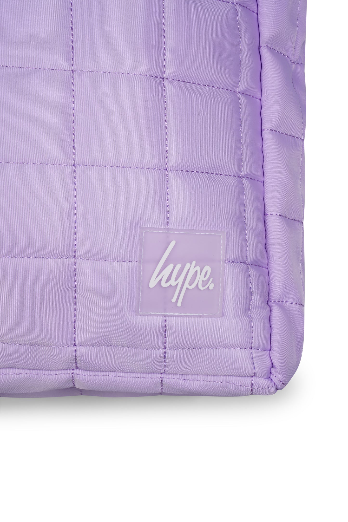 Hype Girls Purple Square Patch Quilted Tote Bag