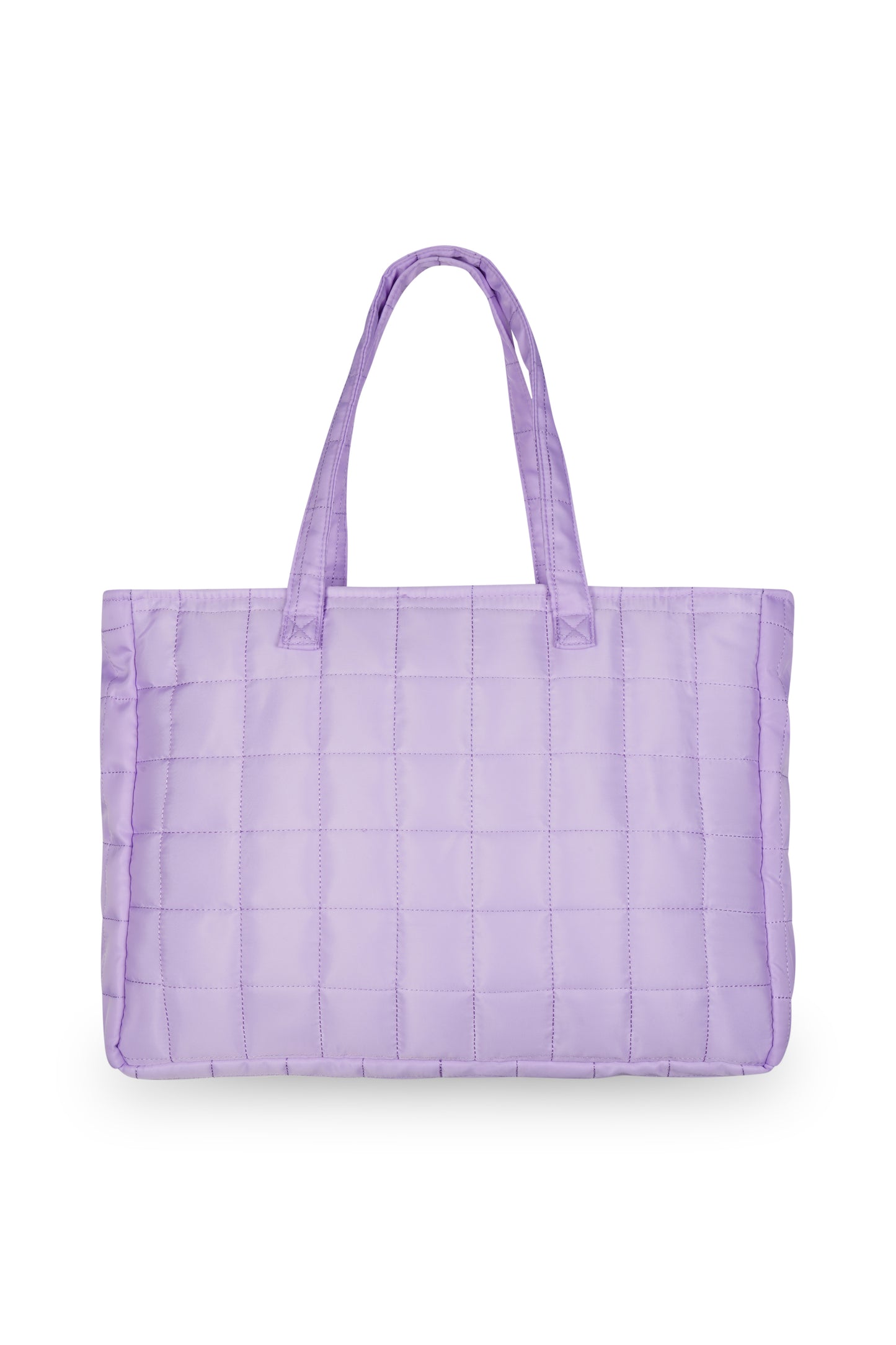 Hype Girls Purple Square Patch Quilted Tote Bag