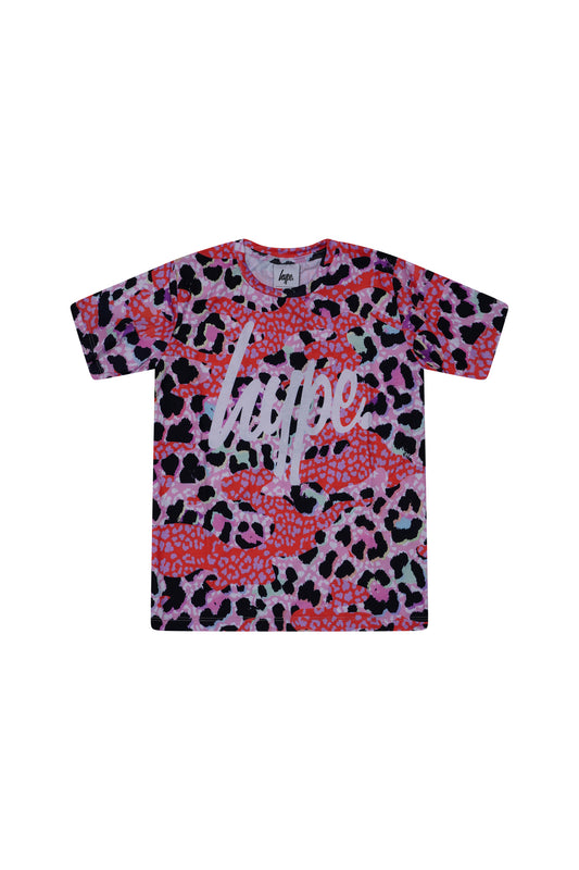 Hype Leopard Camo Girls T-Shirt