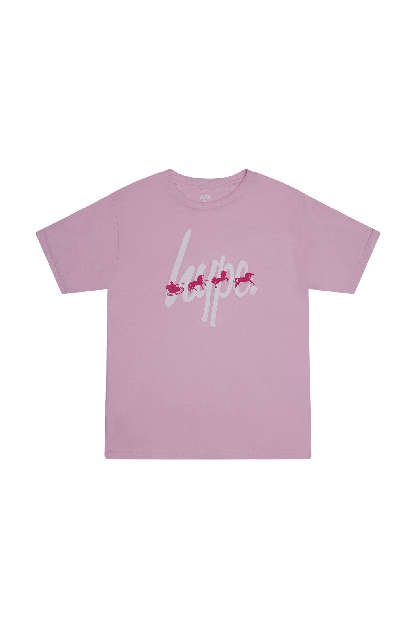 Hype Kids Pink Unicorn Sleigh T-Shirt