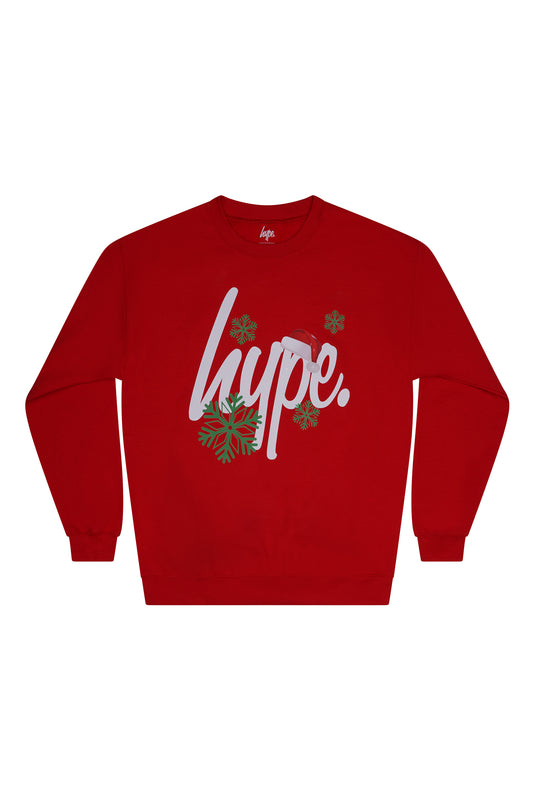 Hype Kids Red Christmas Script Sweatshirt