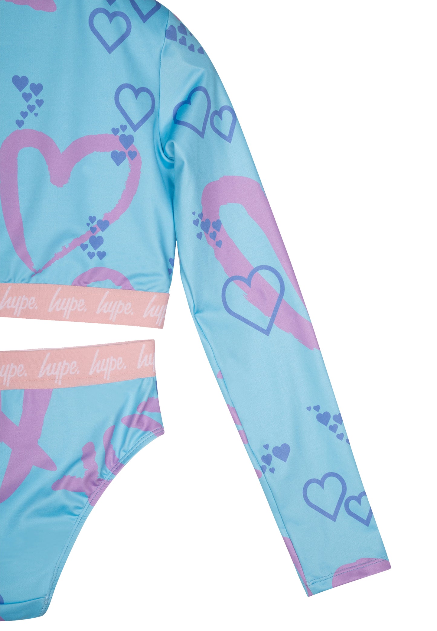 Hype Girls Pink Heart Xoxo Swimsuit