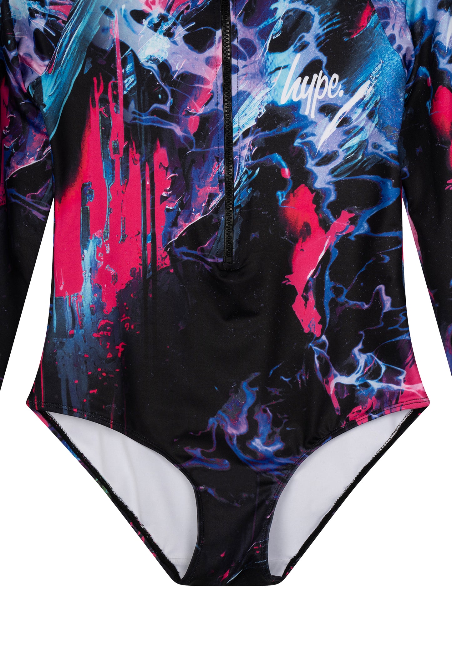 Hype Girls Multi Dark Smudge Swimsuit