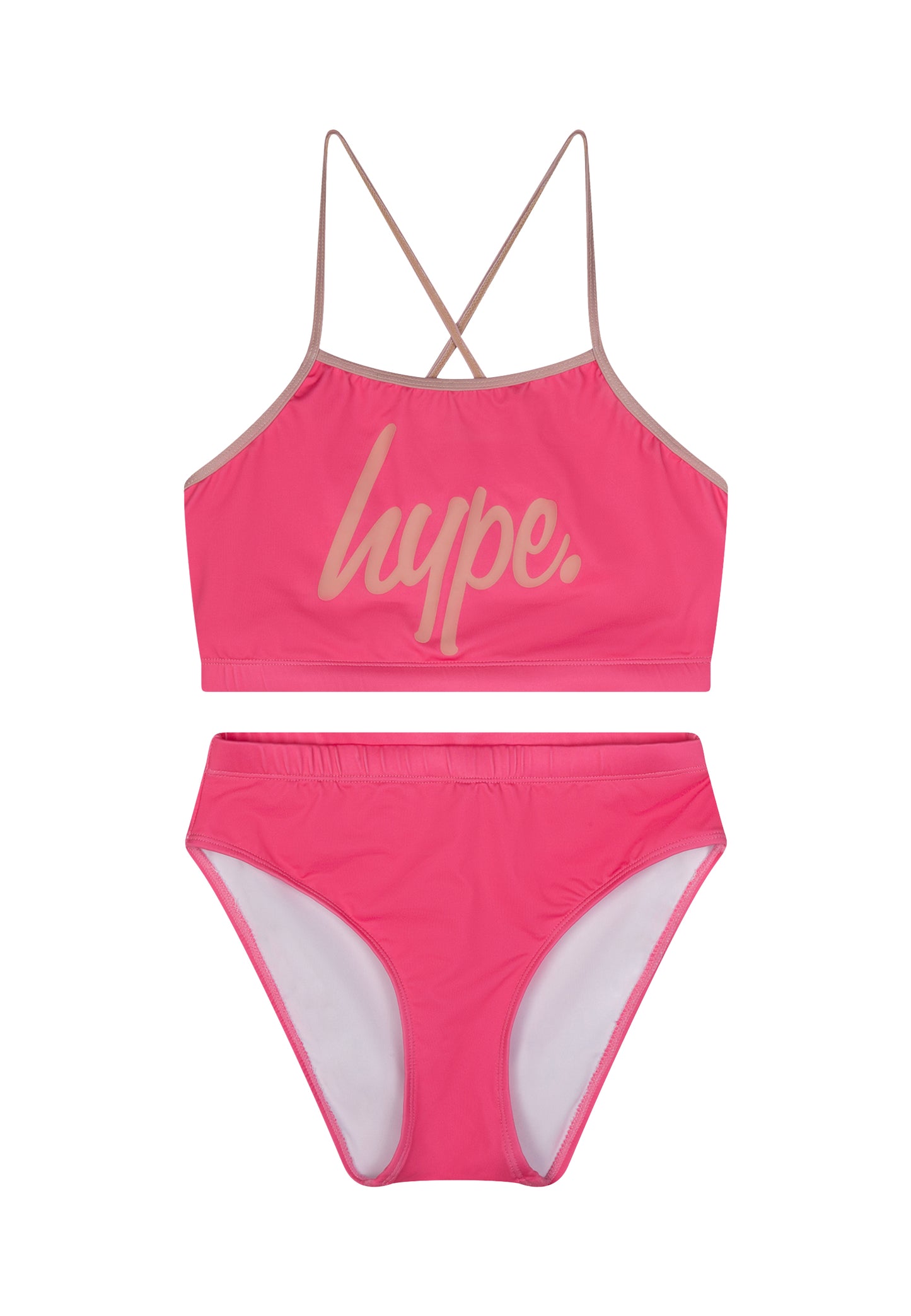 Hype Girls Pink Script Swimsuit