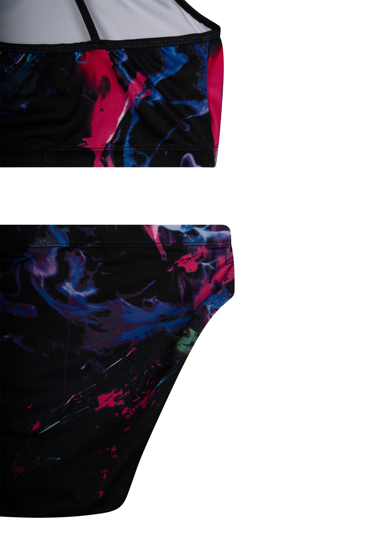 Hype Girls Multi Dark Smudge Swimsuit