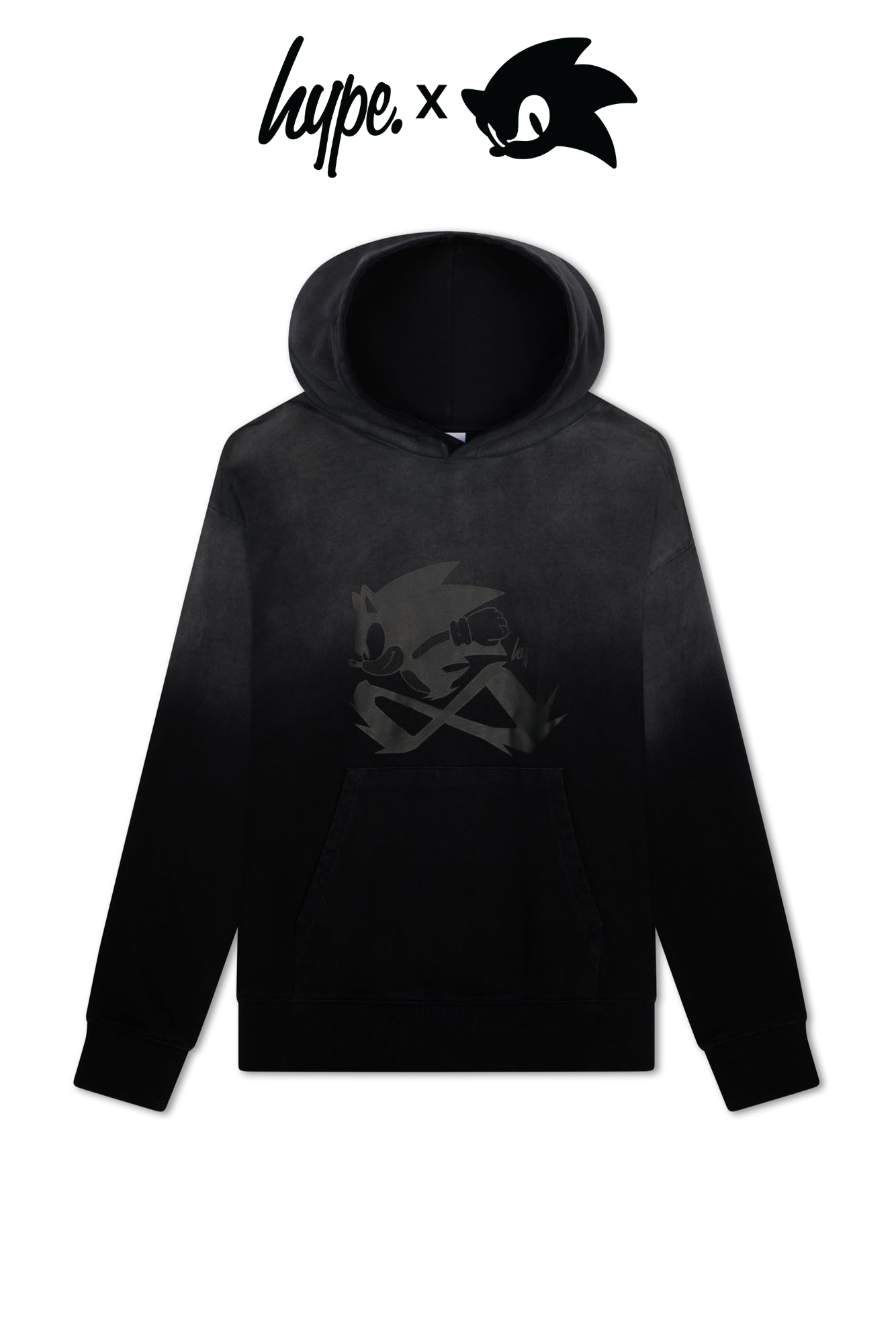 Hype x Sonic The Hedgehog™ Mens Black Sonic Doodle Hoodie