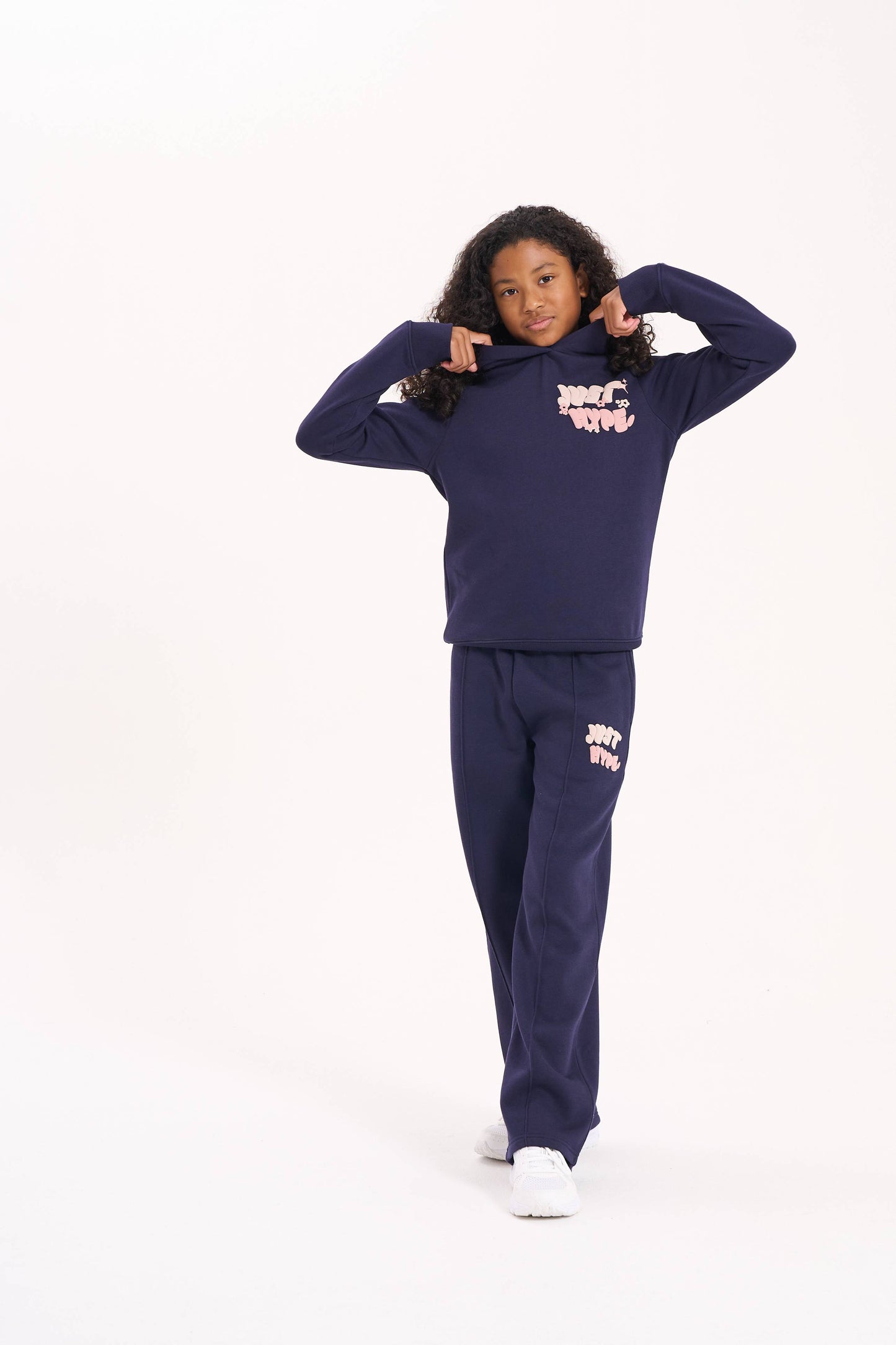Hype Girls Navy Fantasy Wide Leg Joggers