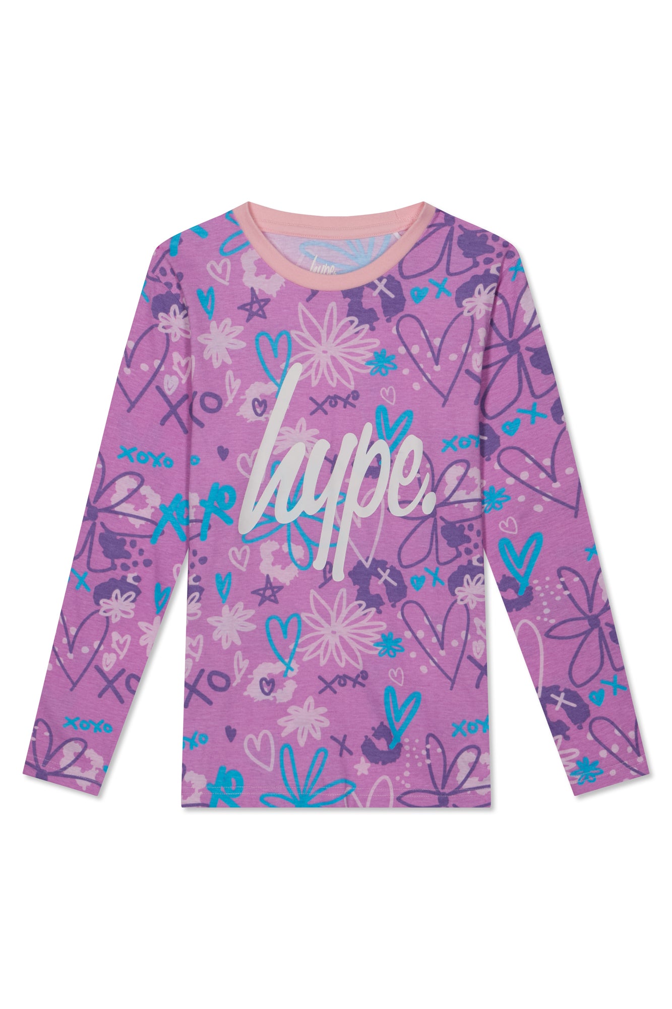 Hype Girls Pink Scribble Pyjama Set