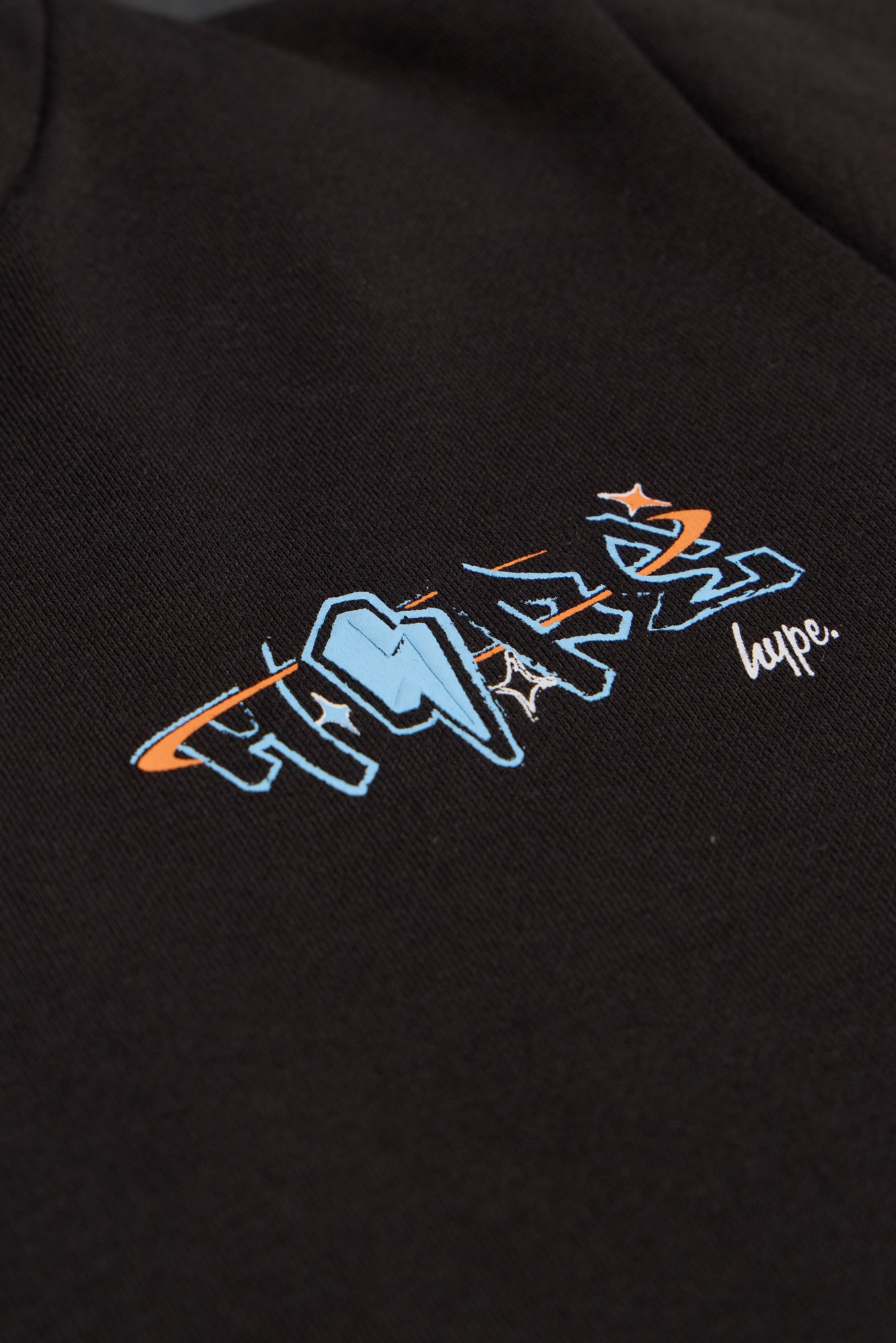 Hype Boys Black Graffiti Bolt Hoodie