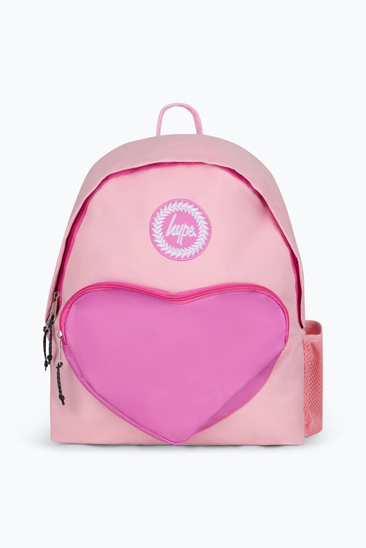 Hype Girls Pink Pocket Heart Backpack
