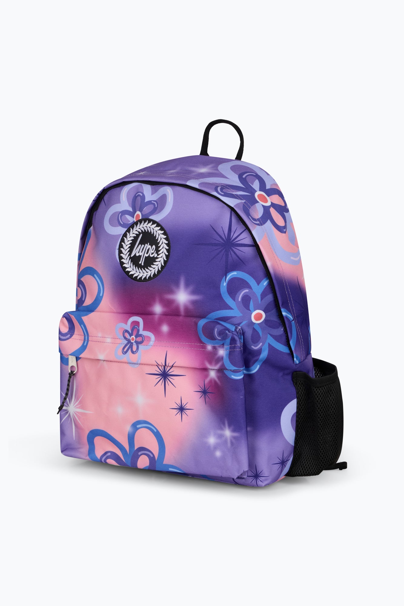 Hype Girls Purple Sparkle Flower Backpack