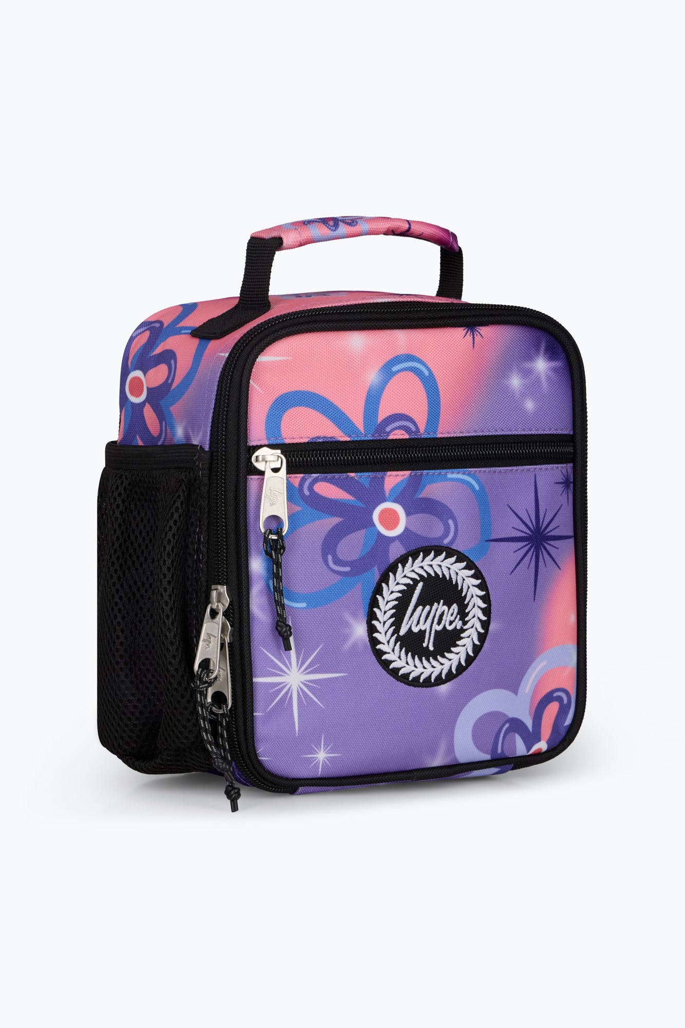 Hype Girls Purple Sparkle Flower Lunch Bag