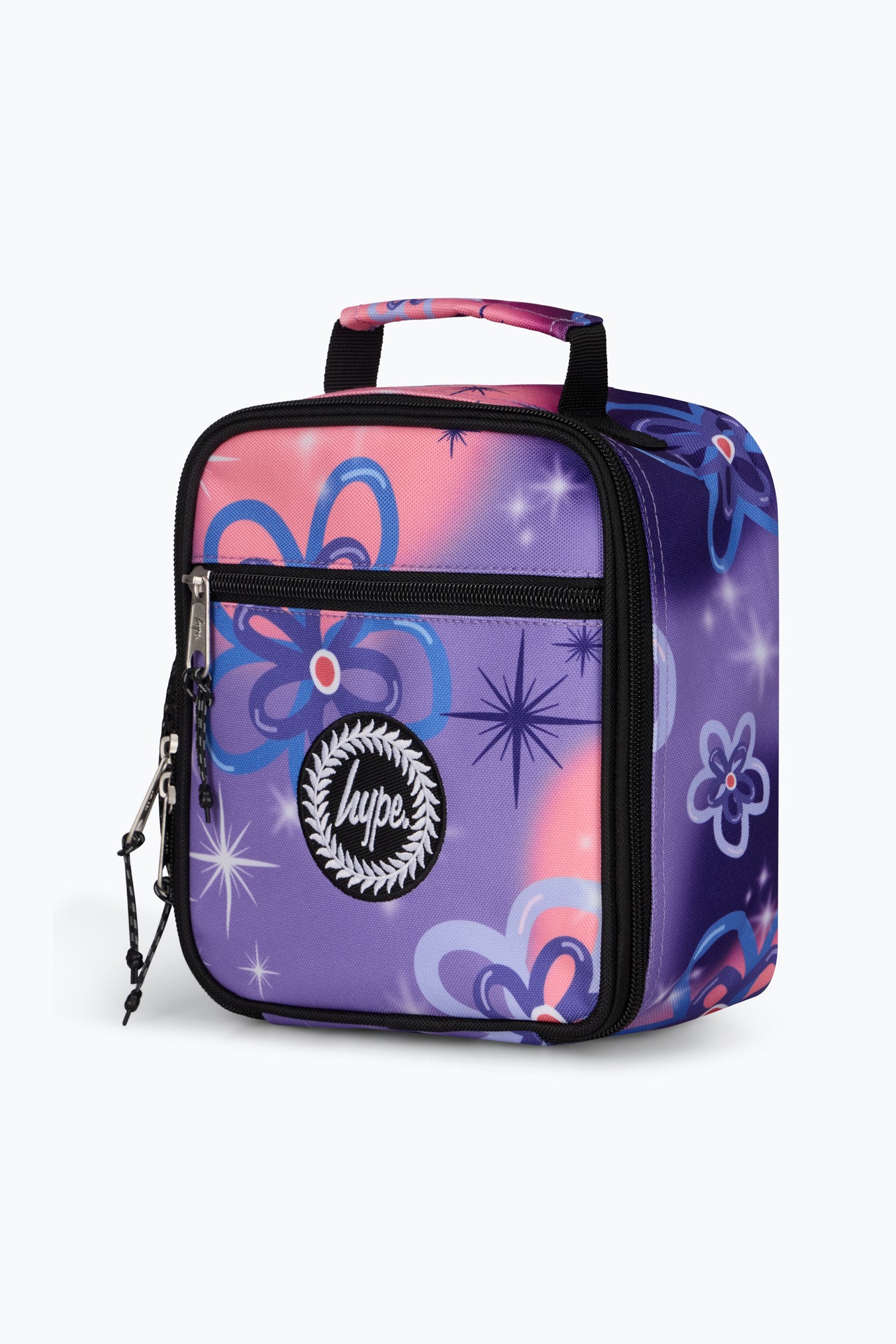 Hype Girls Purple Sparkle Flower Lunch Bag