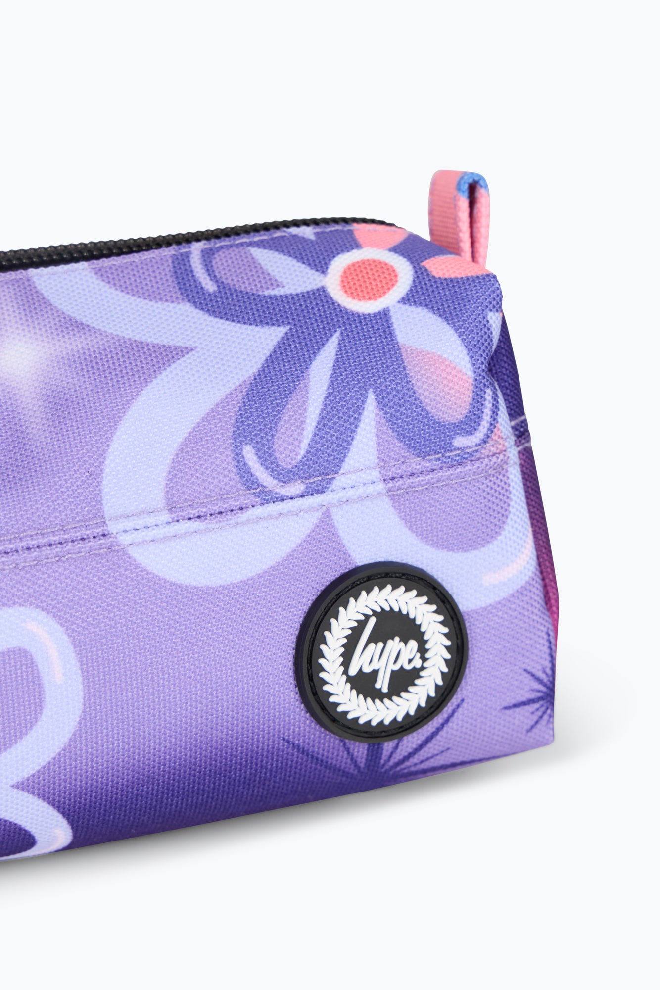 Hype Girls Purple Sparkle Flower Pencil Case