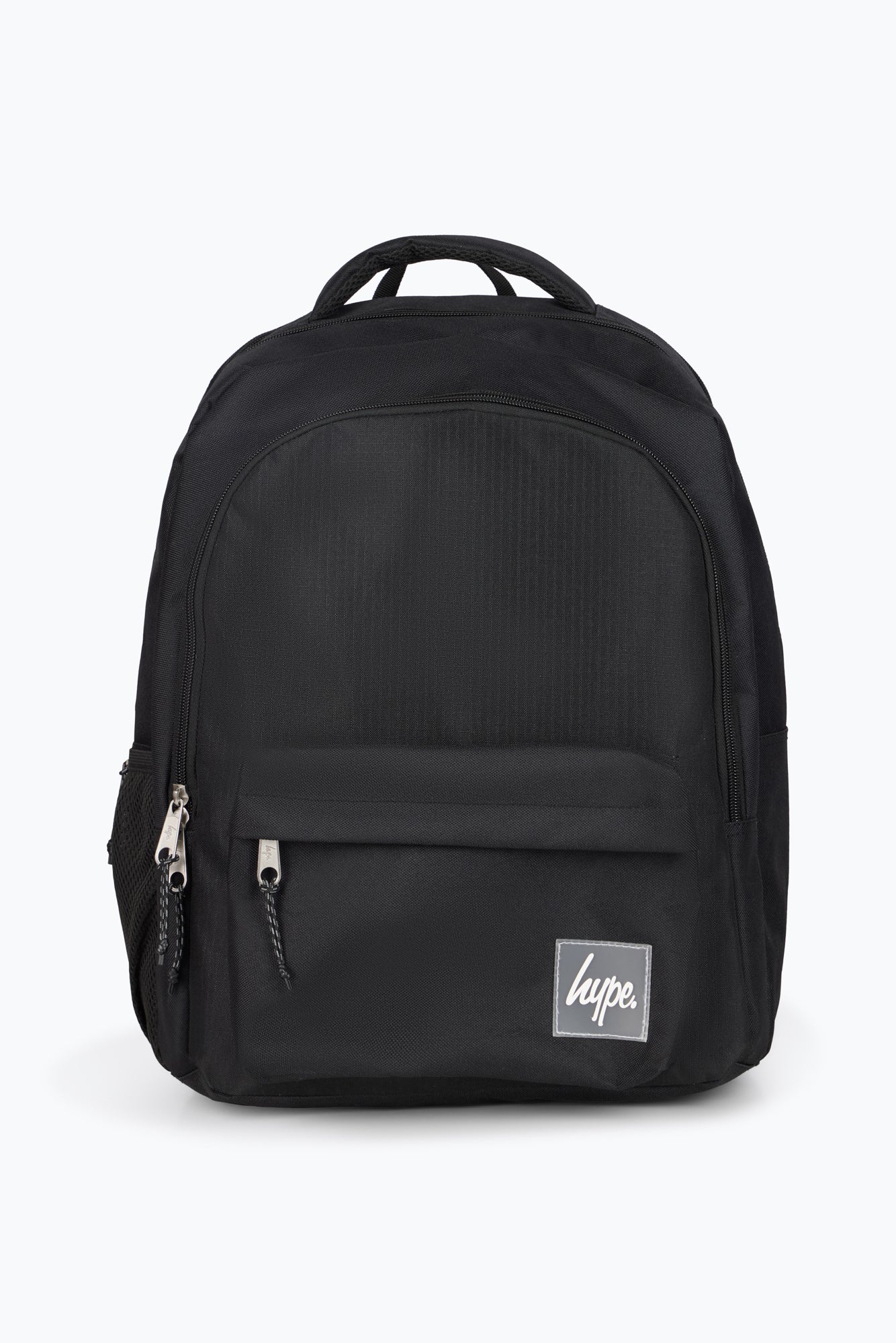 Hype Kids Black Square Rubber Multi Pocket Backpack