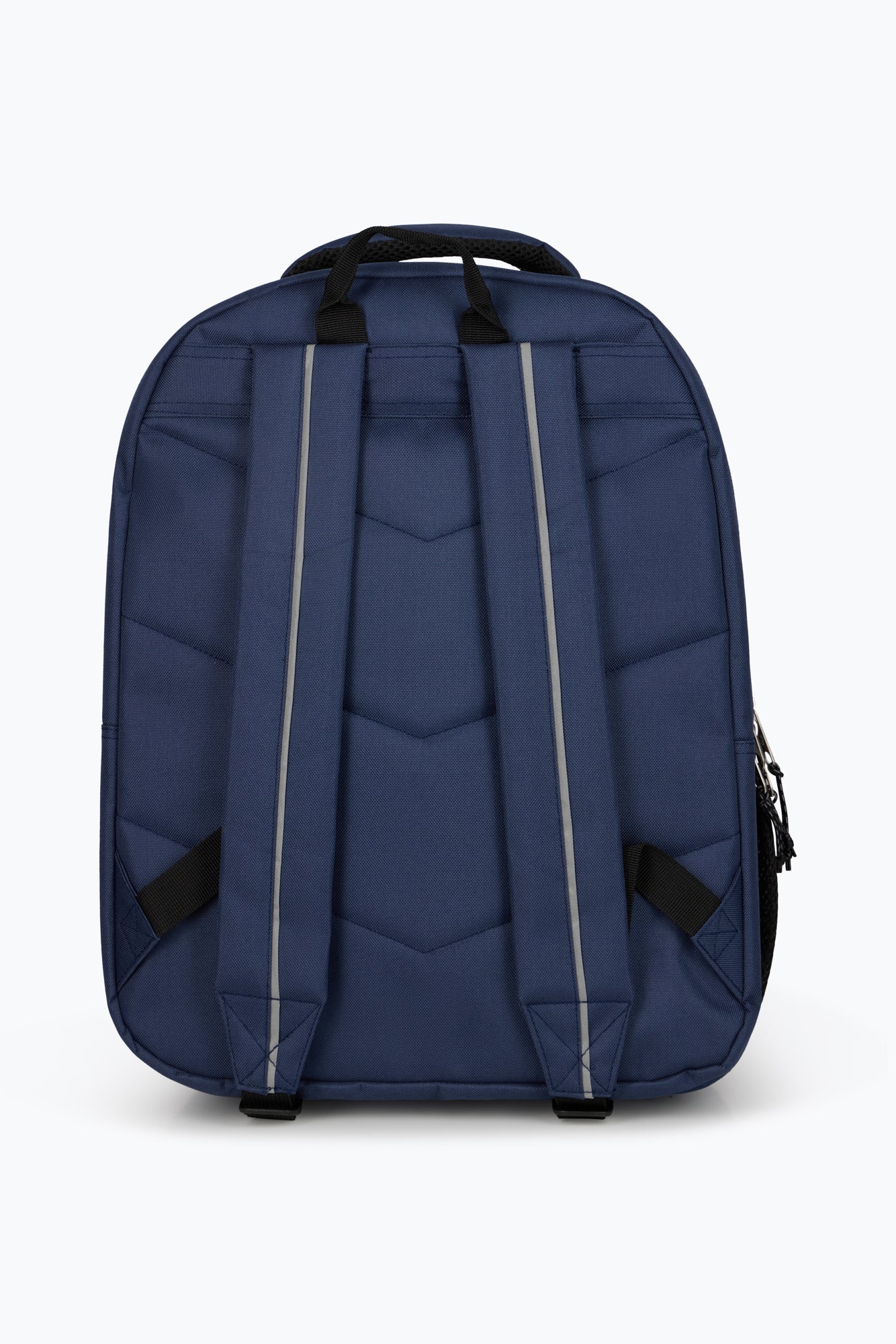 Hype Kids Navy Square Rubber Multi Pocket Backpack