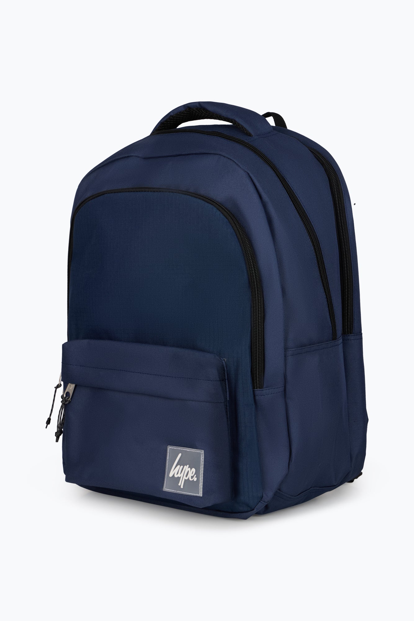 Hype Kids Navy Square Rubber Multi Pocket Backpack