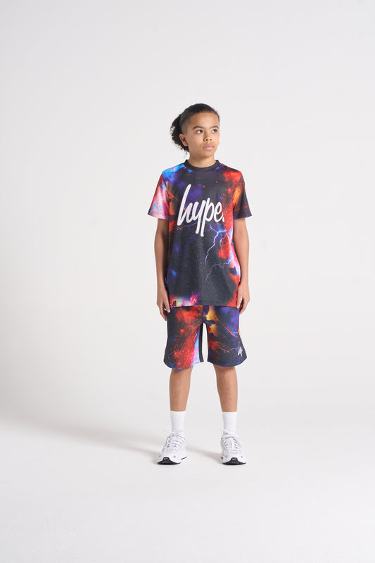 Hype Boys Black Constellation Sweat Shorts