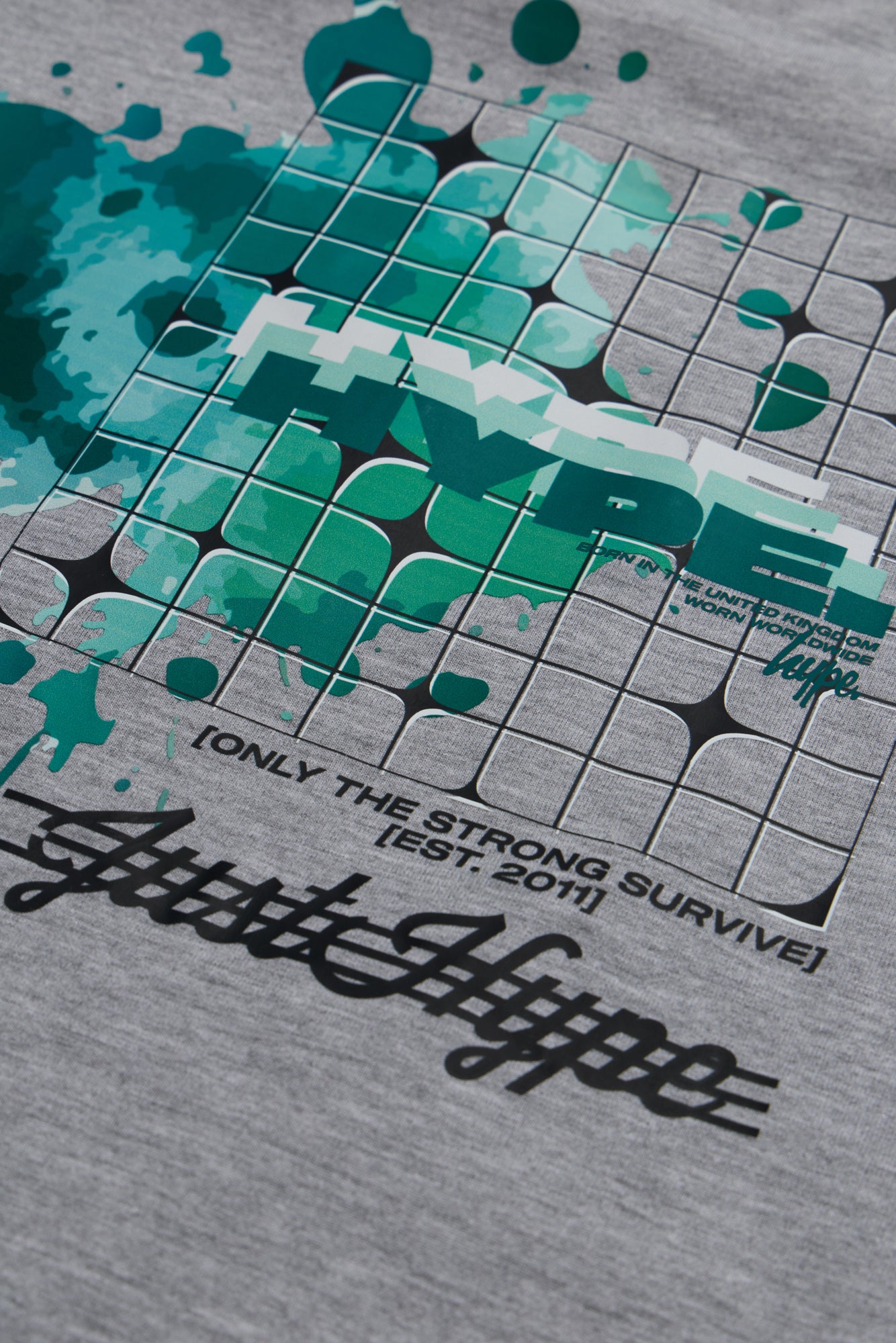 Hype Boys Grey Marl Cosmic T-Shirt