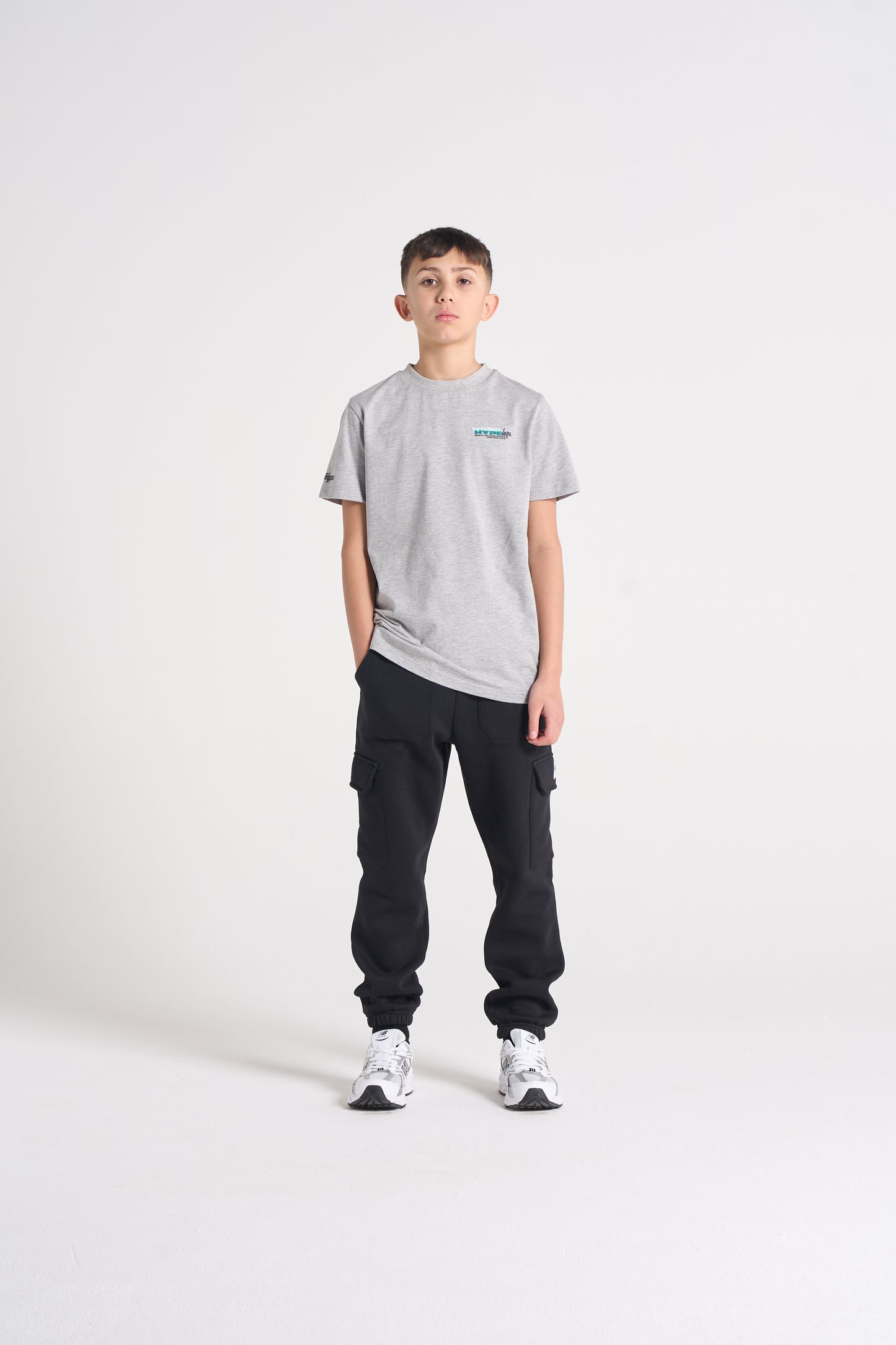 Hype Boys Grey Marl Cosmic T-Shirt