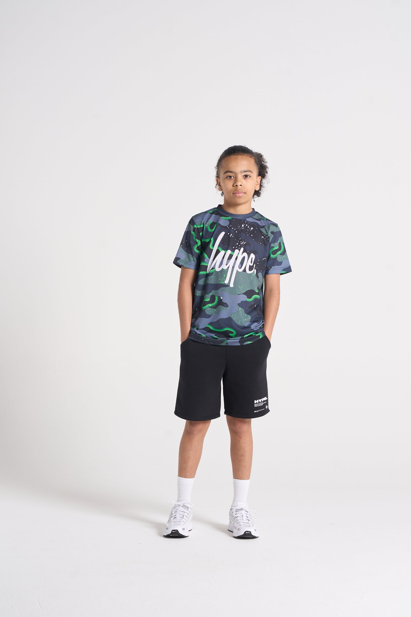 Hype Boys Green Neon Camouflage T-Shirt