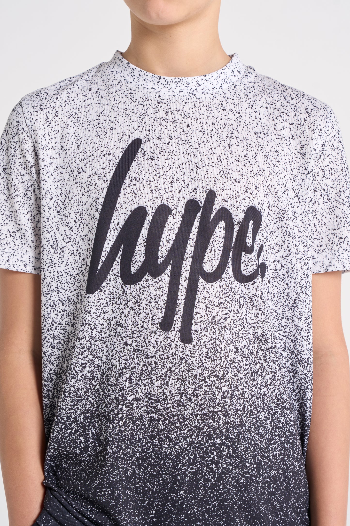 Hype Boys Black/White Speckle Fade T-Shirt