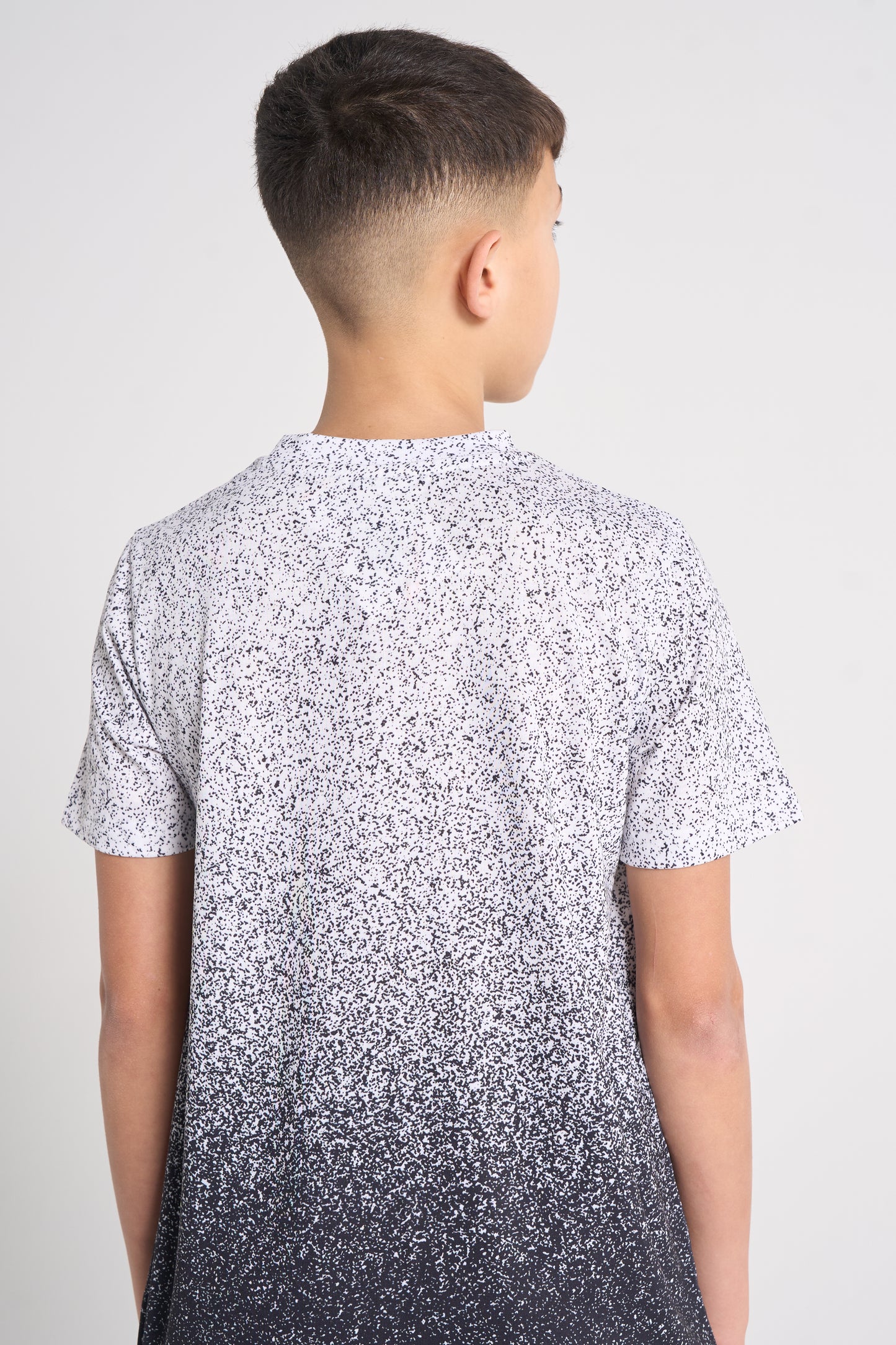 Hype Boys Black/White Speckle Fade T-Shirt