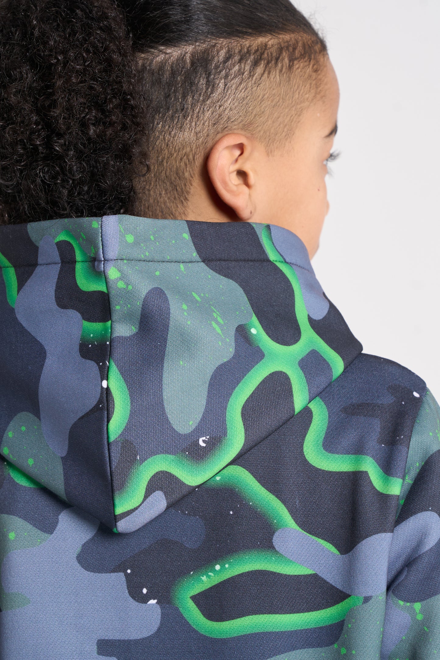 Hype Boys Green Neon Camouflage Hoodie
