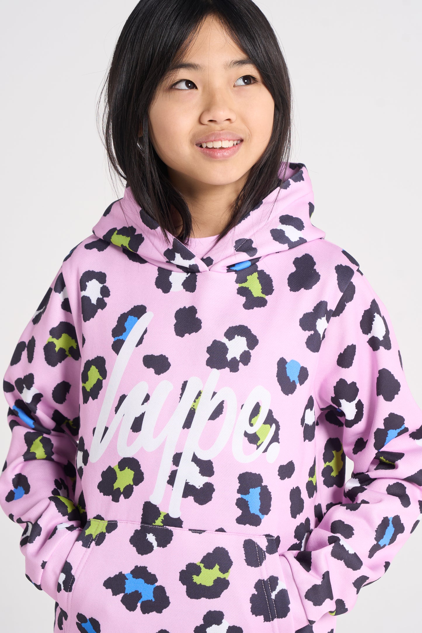 Hype Girls Lilac Leopard Hoodie